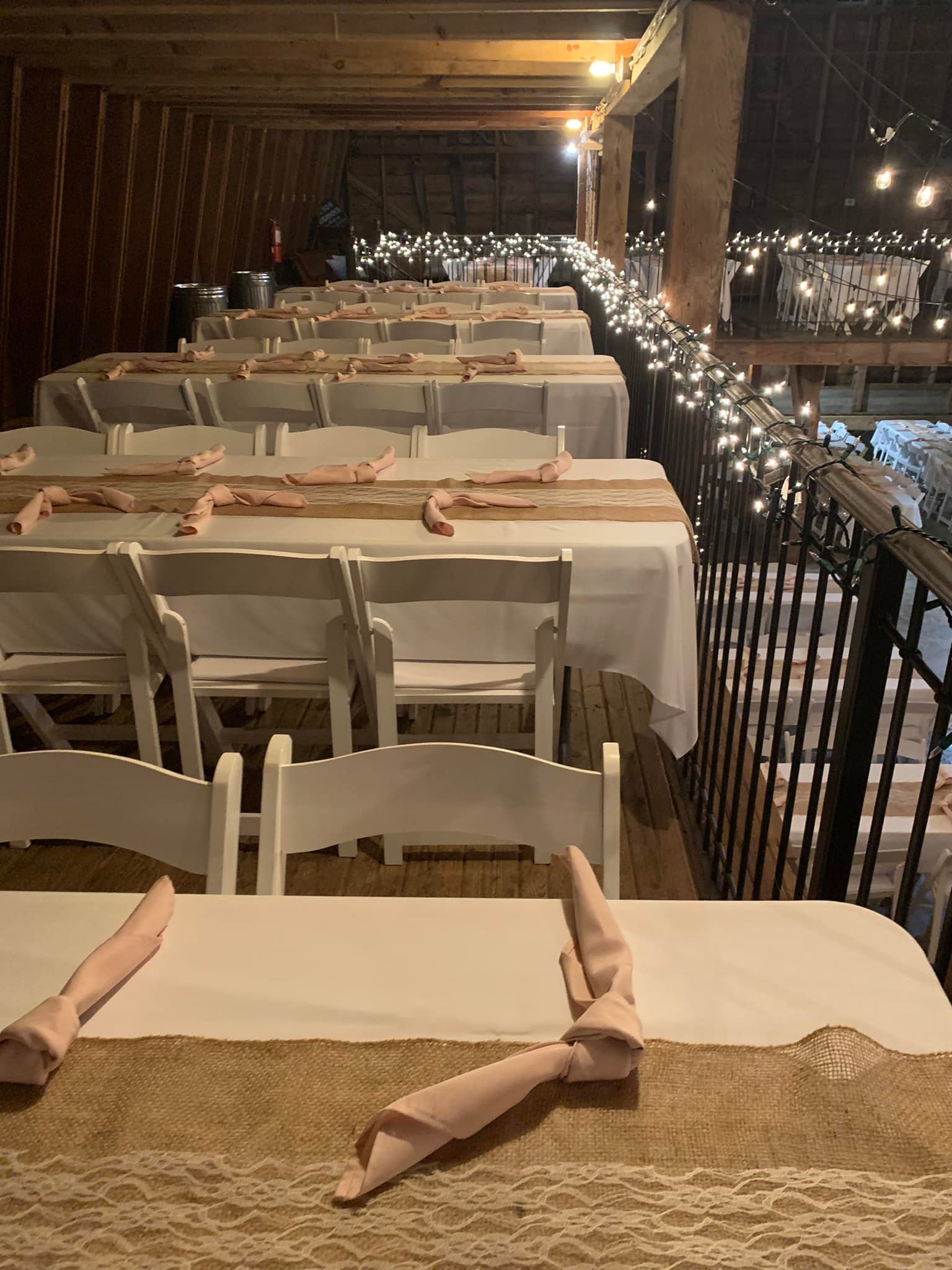 wedding reception tables